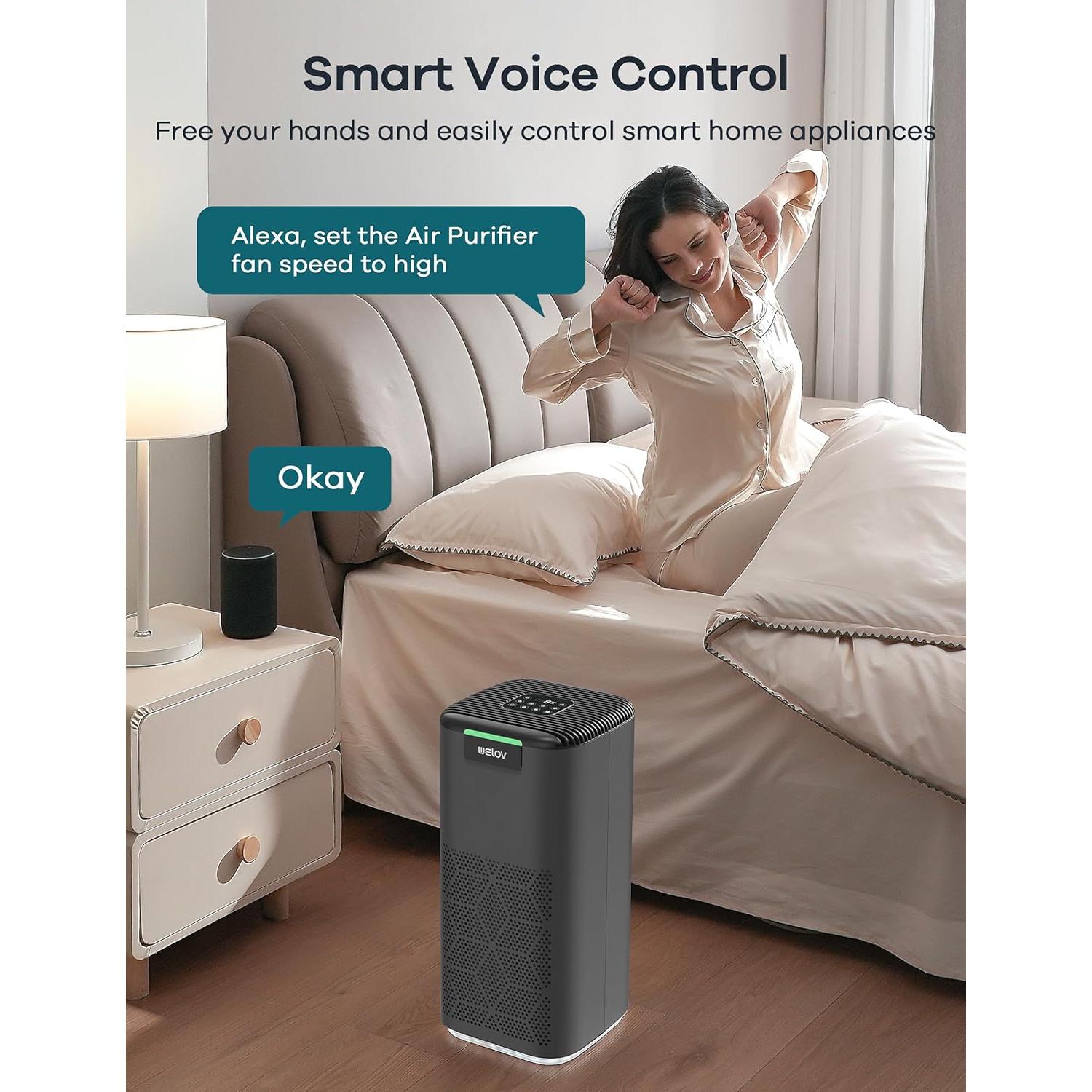 Purificador de Aire Inteligente WELOV P200 Max 146.79 m² HEPA