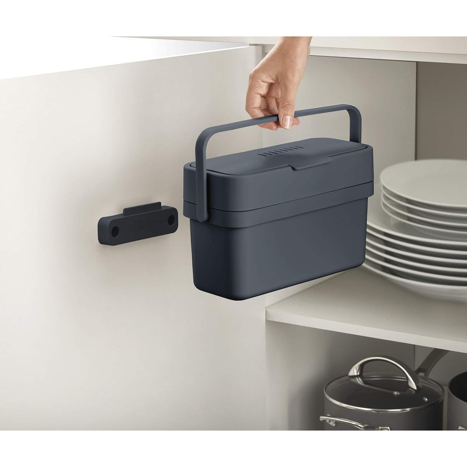 Caddy de Residuos Alimentarios Joseph Joseph 4L Montable Grafito