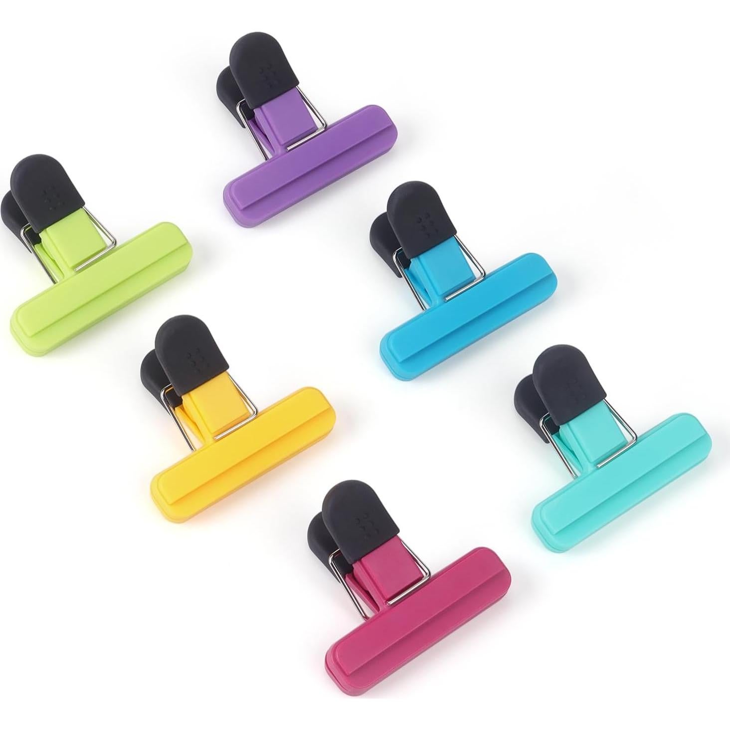 Clips para Bolsas Tamaki 6 Piezas PVC 7.6 x 6.4 cm Color Variado