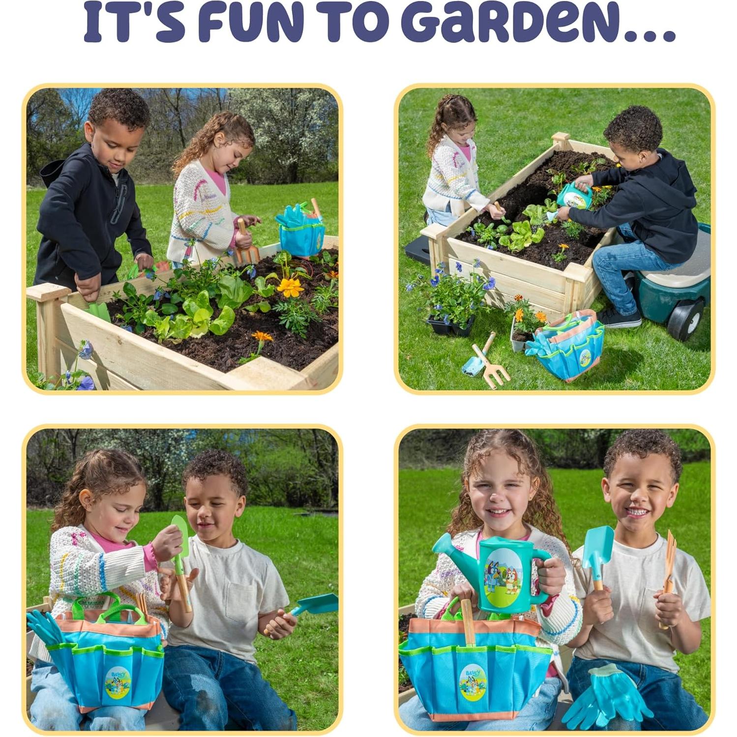 Set de Jardinería Bluey para Niños | Incluye Regadera y Guantes