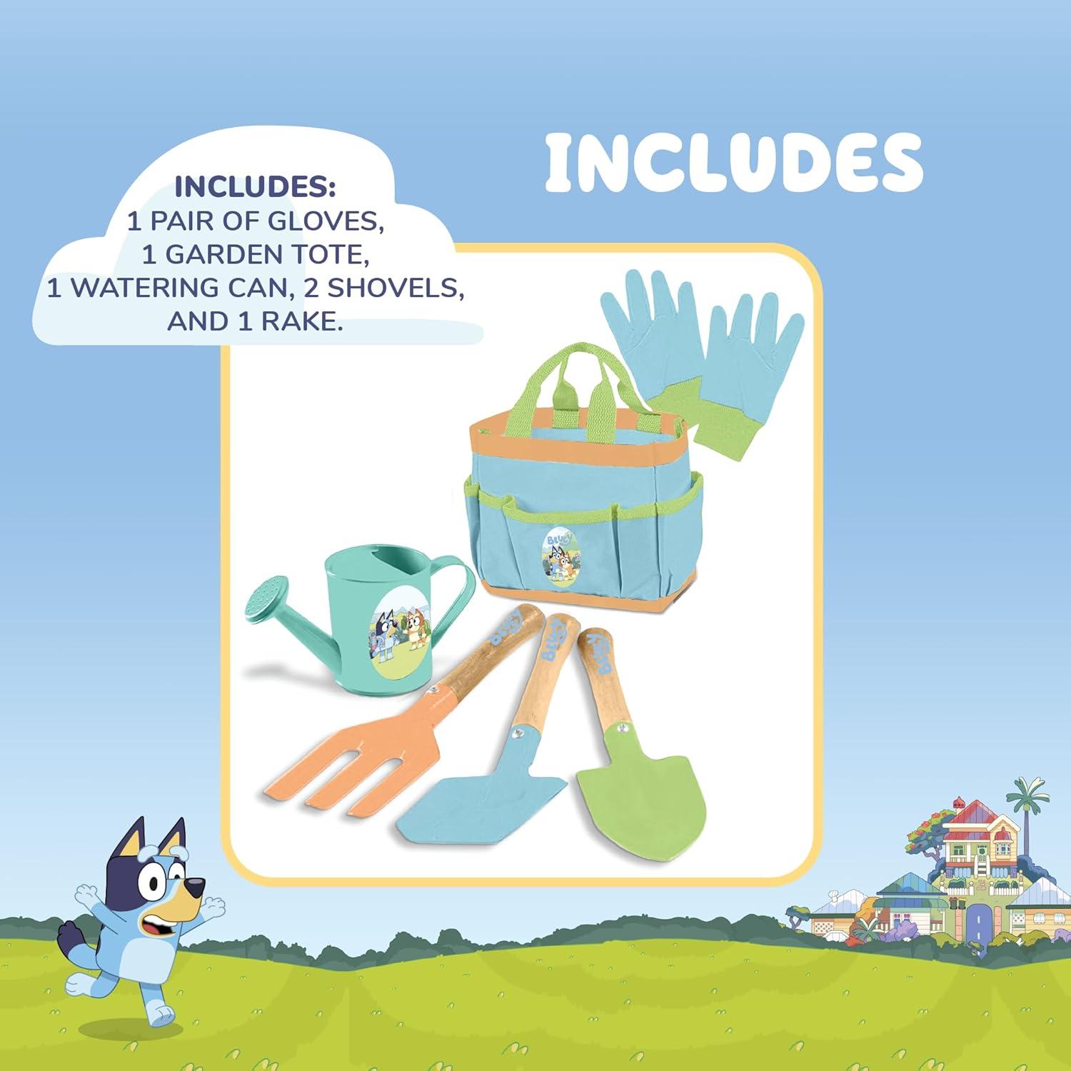 Set de Jardinería Bluey para Niños | Incluye Regadera y Guantes