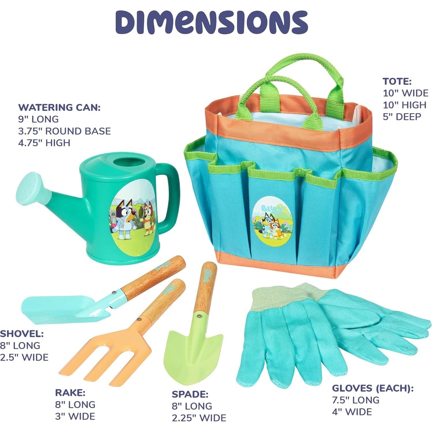 Set de Jardinería Bluey para Niños | Incluye Regadera y Guantes