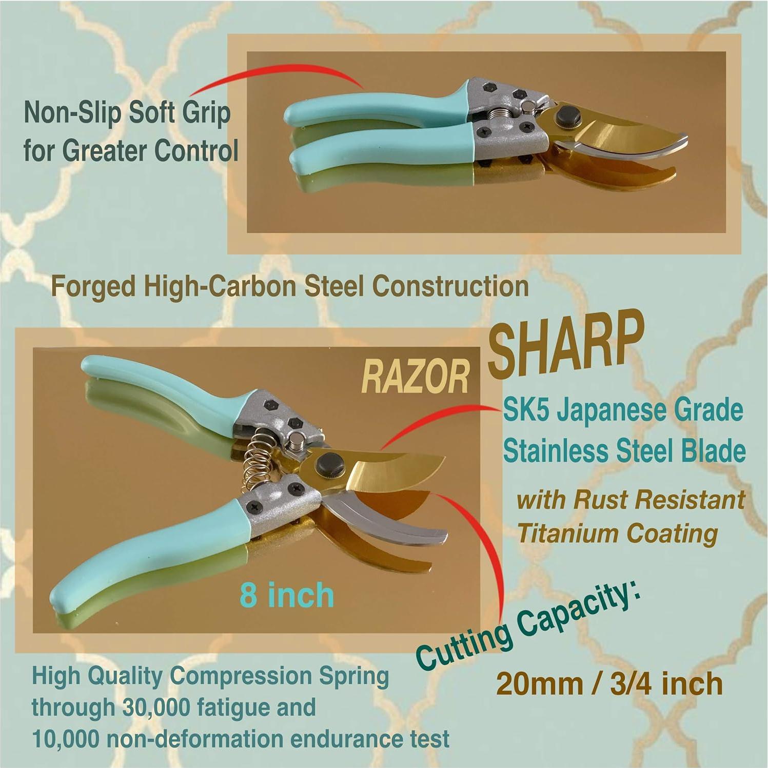 Juego de Herramientas de Jardinería Kit4Pros Floral 9 Piezas