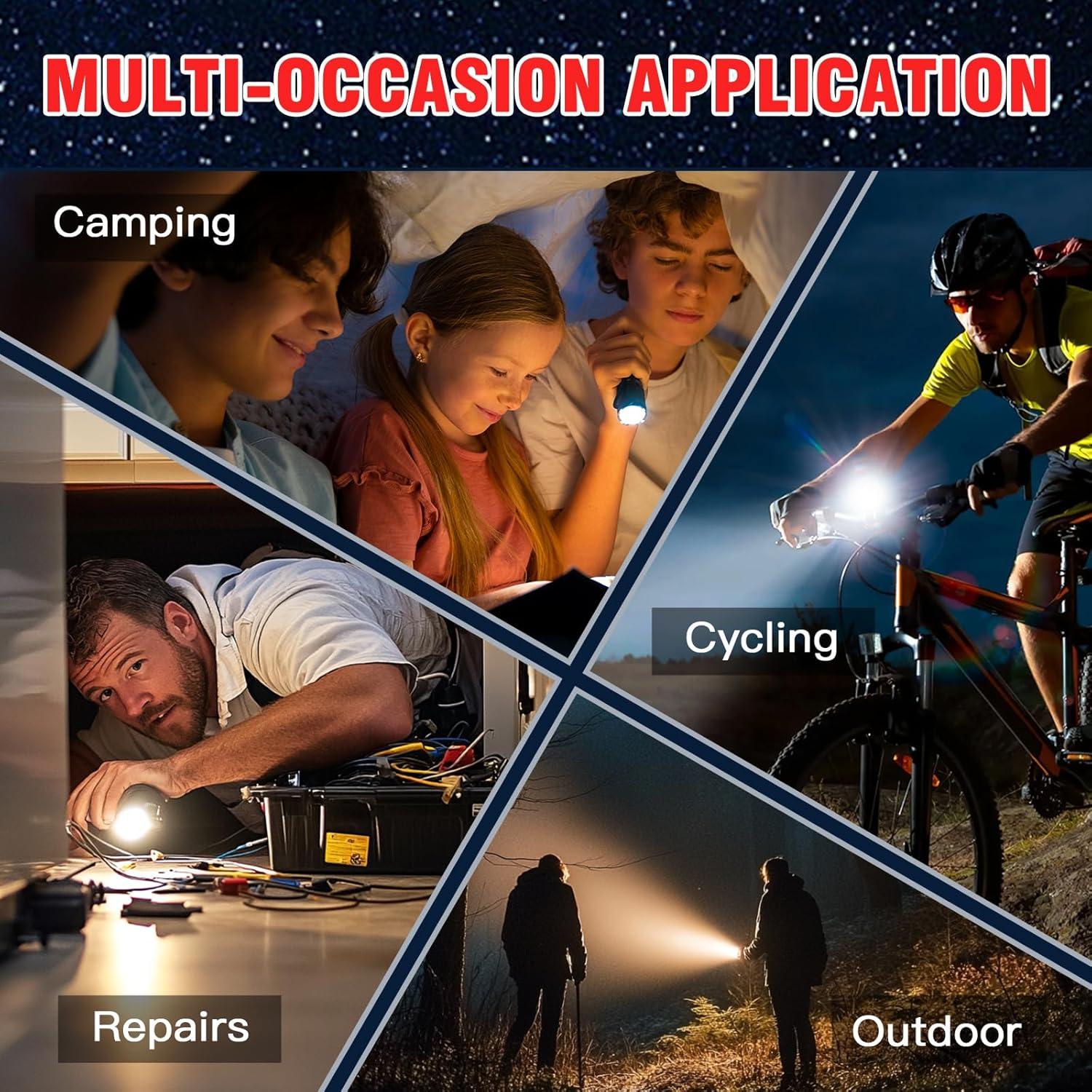 Linterna Táctica LED HAUSBELL T8 2 Paquete 5 Modos