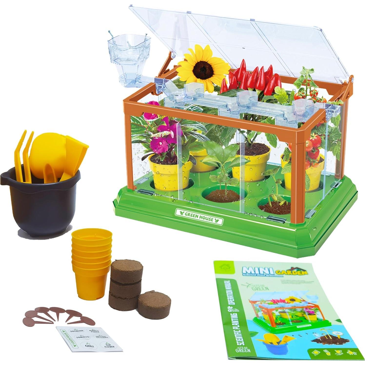 Kit de Jardinería para Niños EXBEPE Invernadero 27x25cm