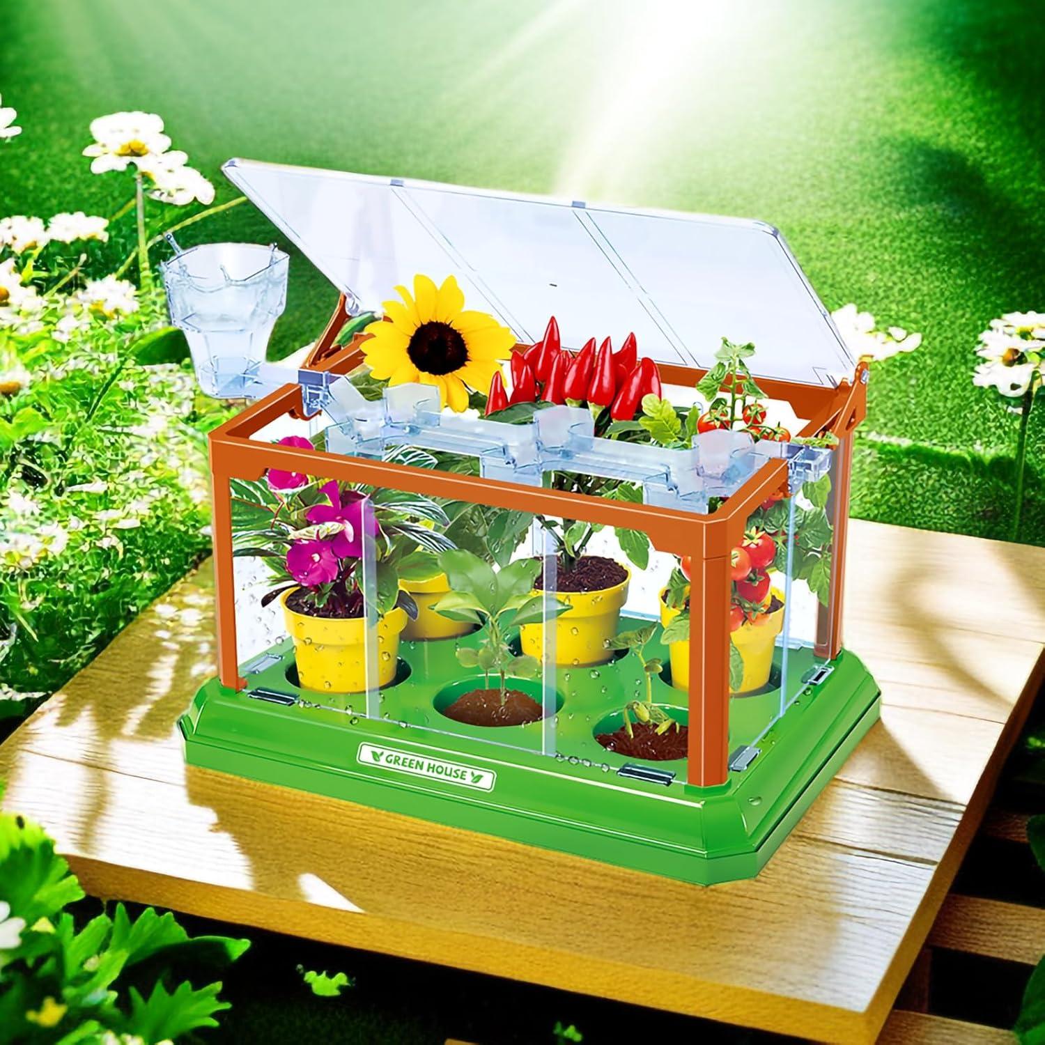 Kit de Jardinería para Niños EXBEPE Invernadero 27x25cm