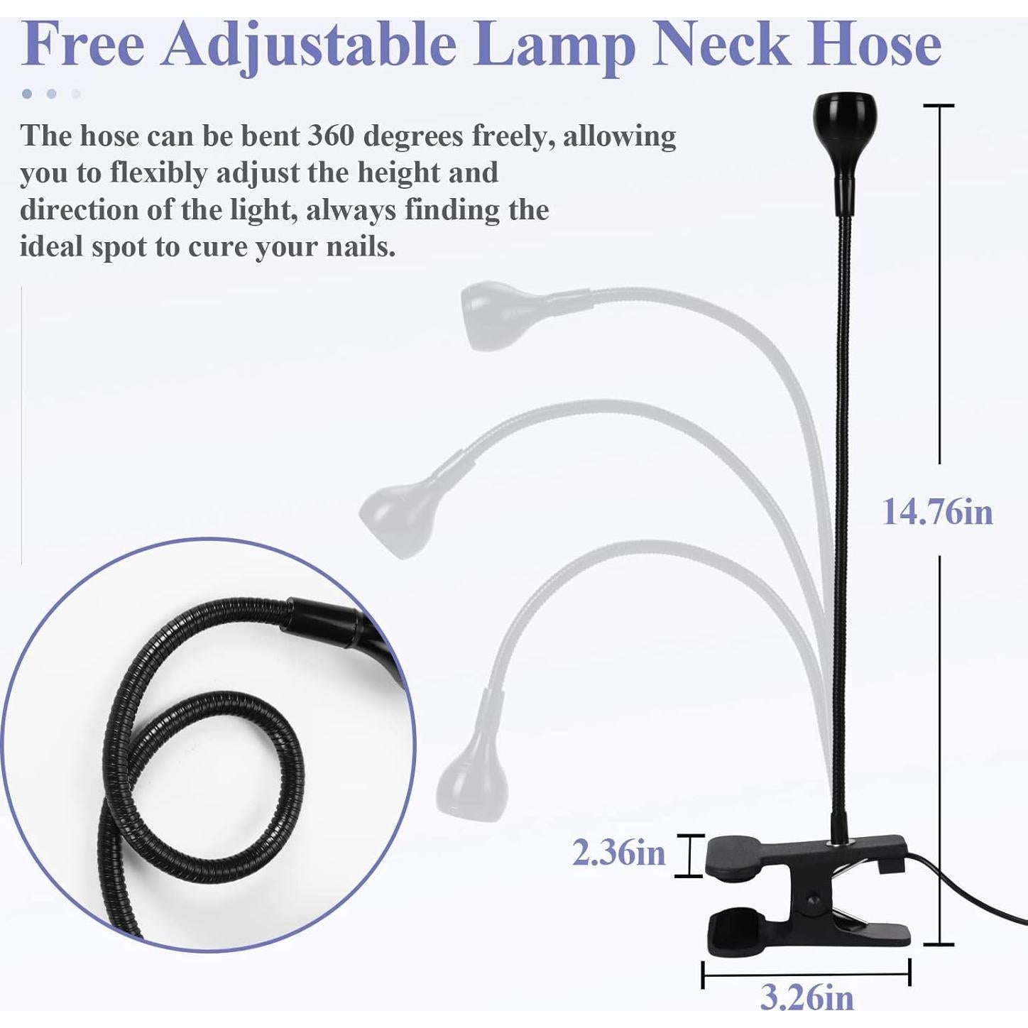 Lámpara UV LED Saviland Mini para Uñas con Clip Ajustable