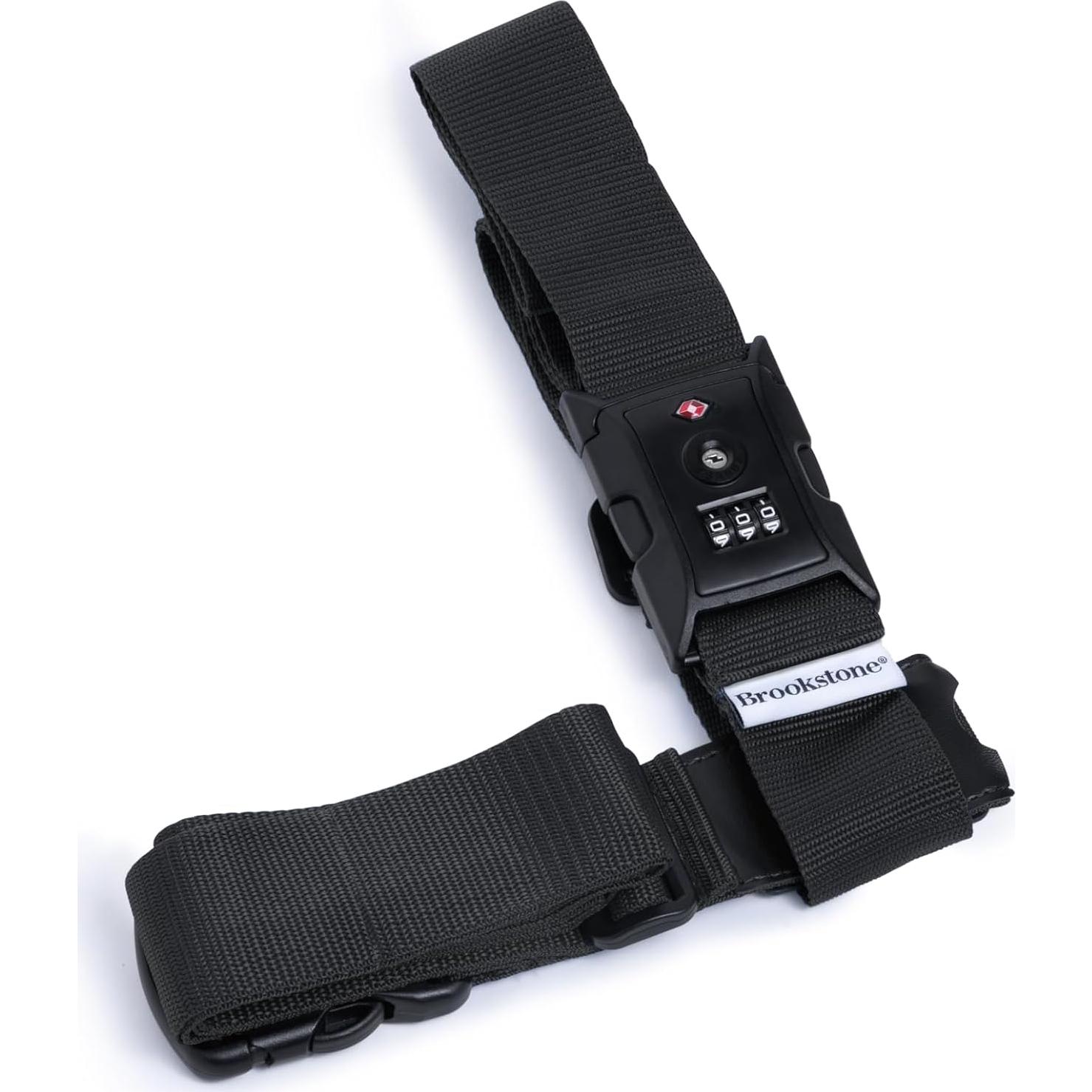 Correa de Equipaje Brookstone 2-en-1 con Candado TSA Negro