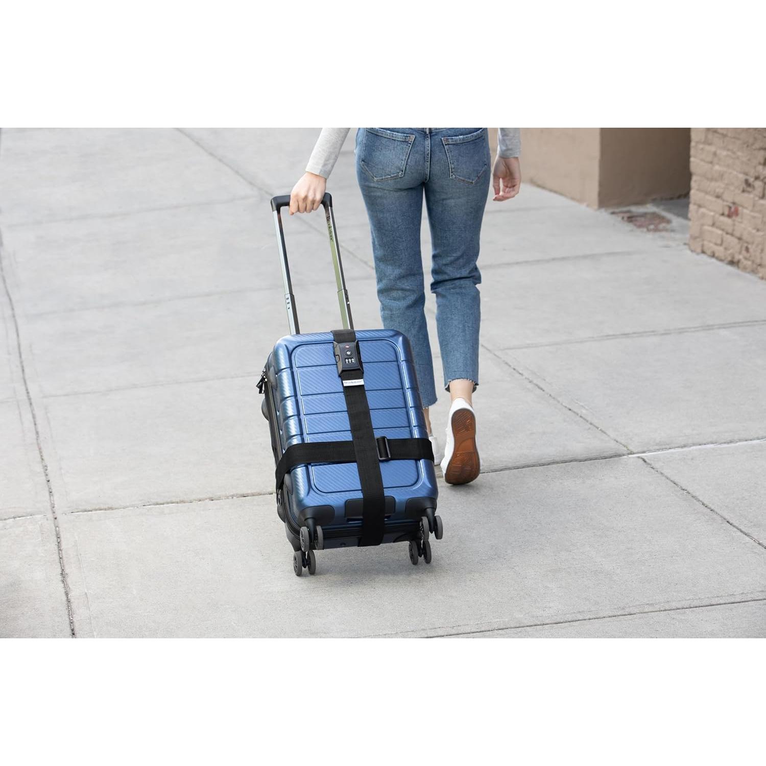 Correa de Equipaje Brookstone 2-en-1 con Candado TSA Negro