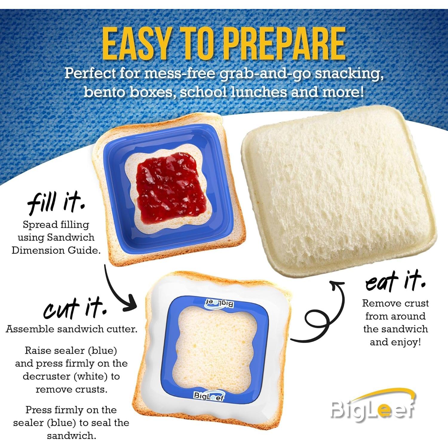 Cortador y Sellador de Sándwich BigLeef 8.89cm Libre de BPA