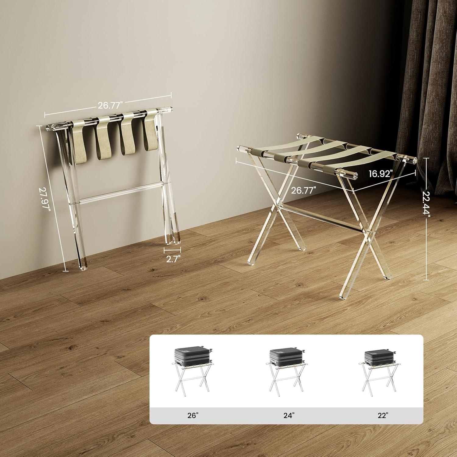 Soporte de Equipaje Acrílico Sumerflos Plegable 45.36 kg Beige