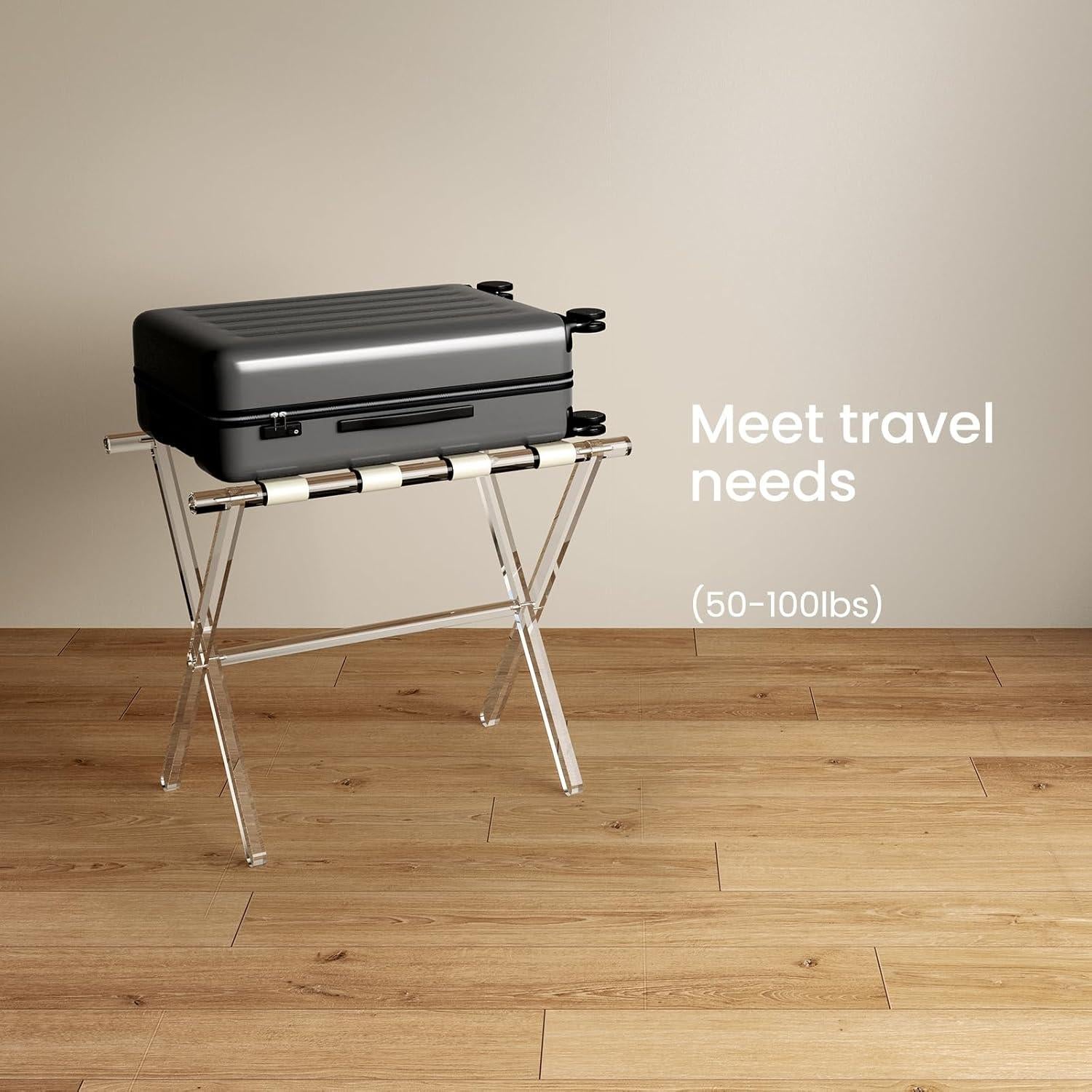 Soporte de Equipaje Acrílico Sumerflos Plegable 45.36 kg Beige