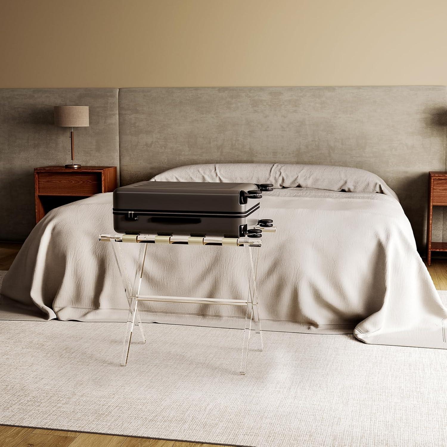 Soporte de Equipaje Acrílico Sumerflos Plegable 45.36 kg Beige