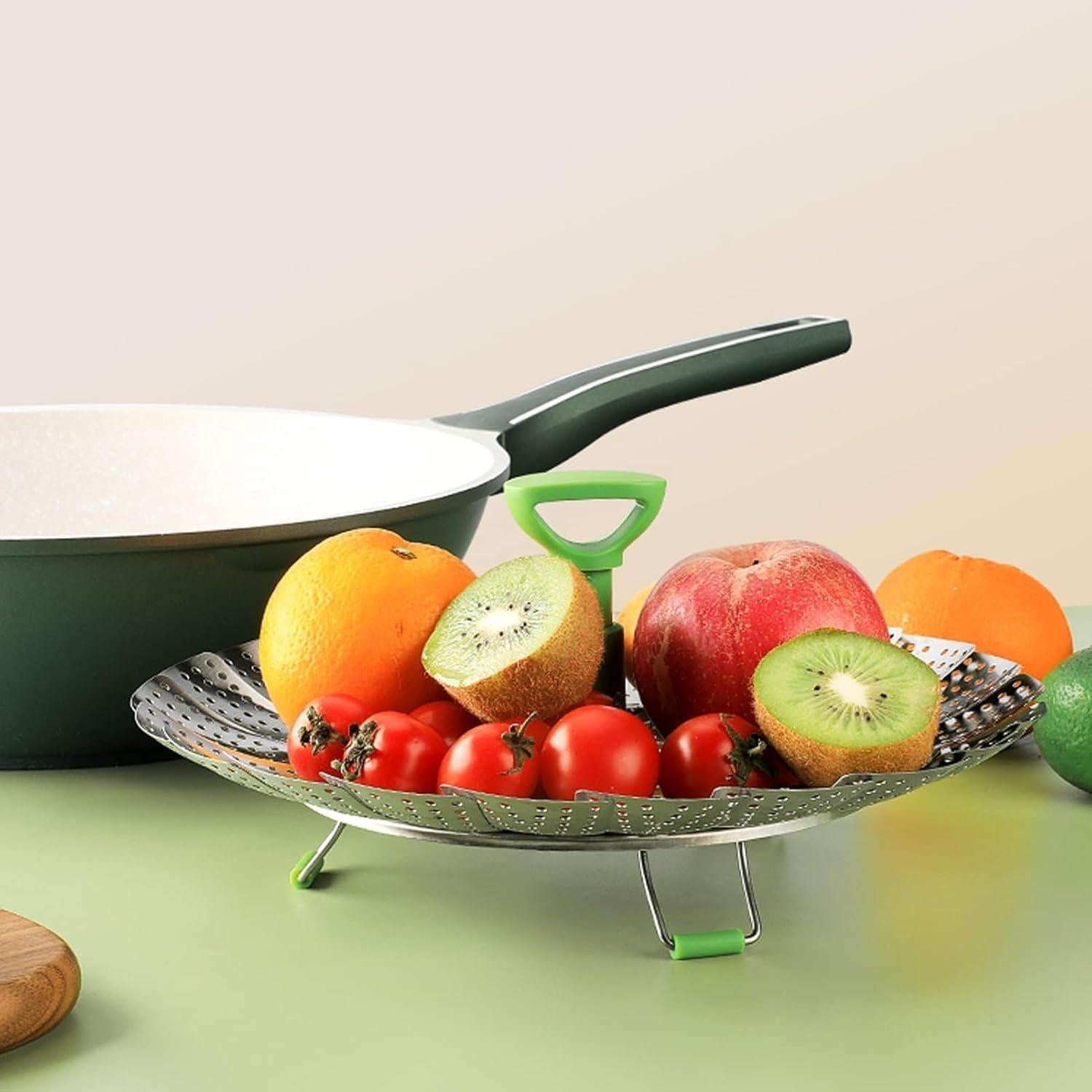 Cesta de Vapor Plegable Sihuuu 22.86 cm Acero Inoxidable