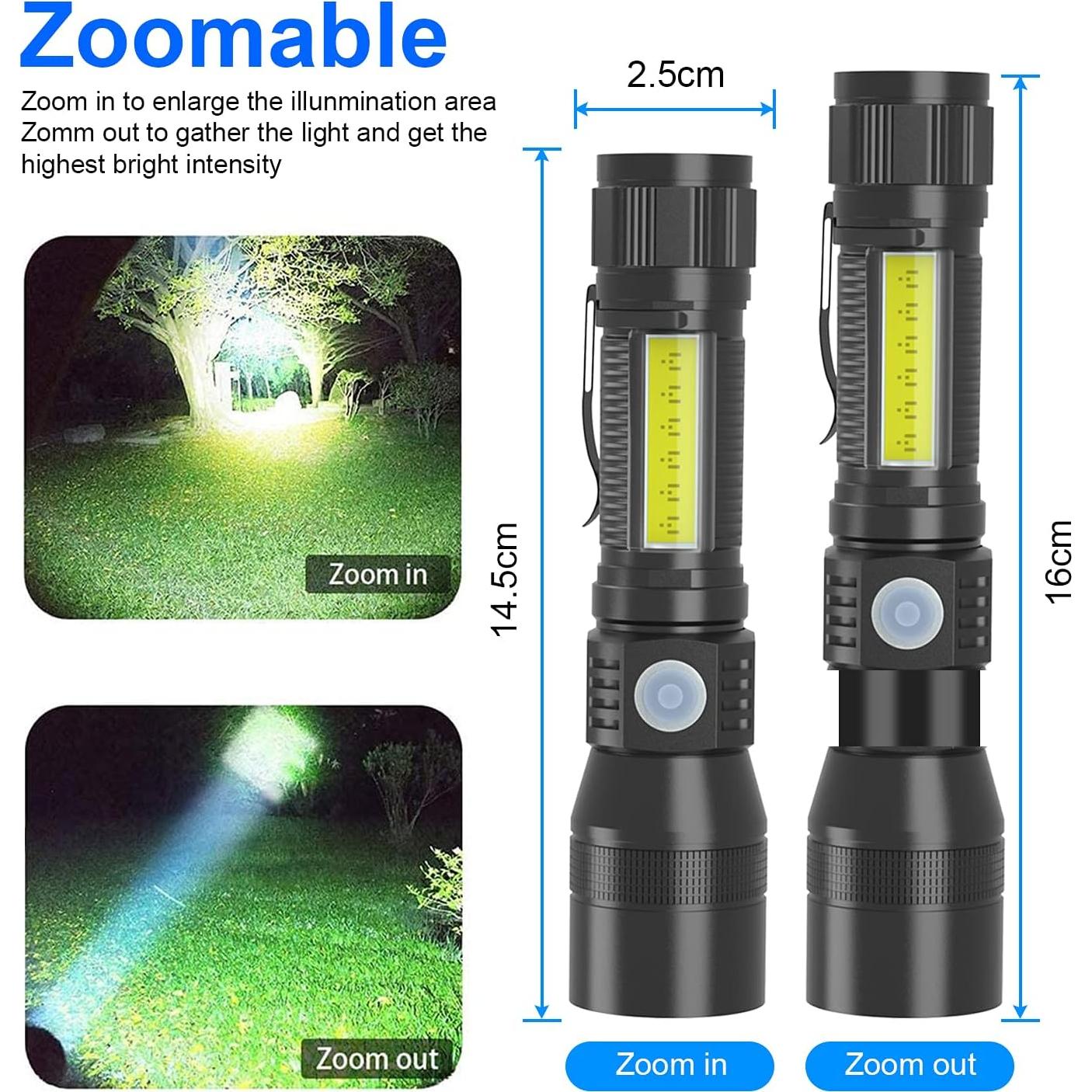 Linterna LED iToncs 1200 Lúmenes UV 3 en 1 Impermeable