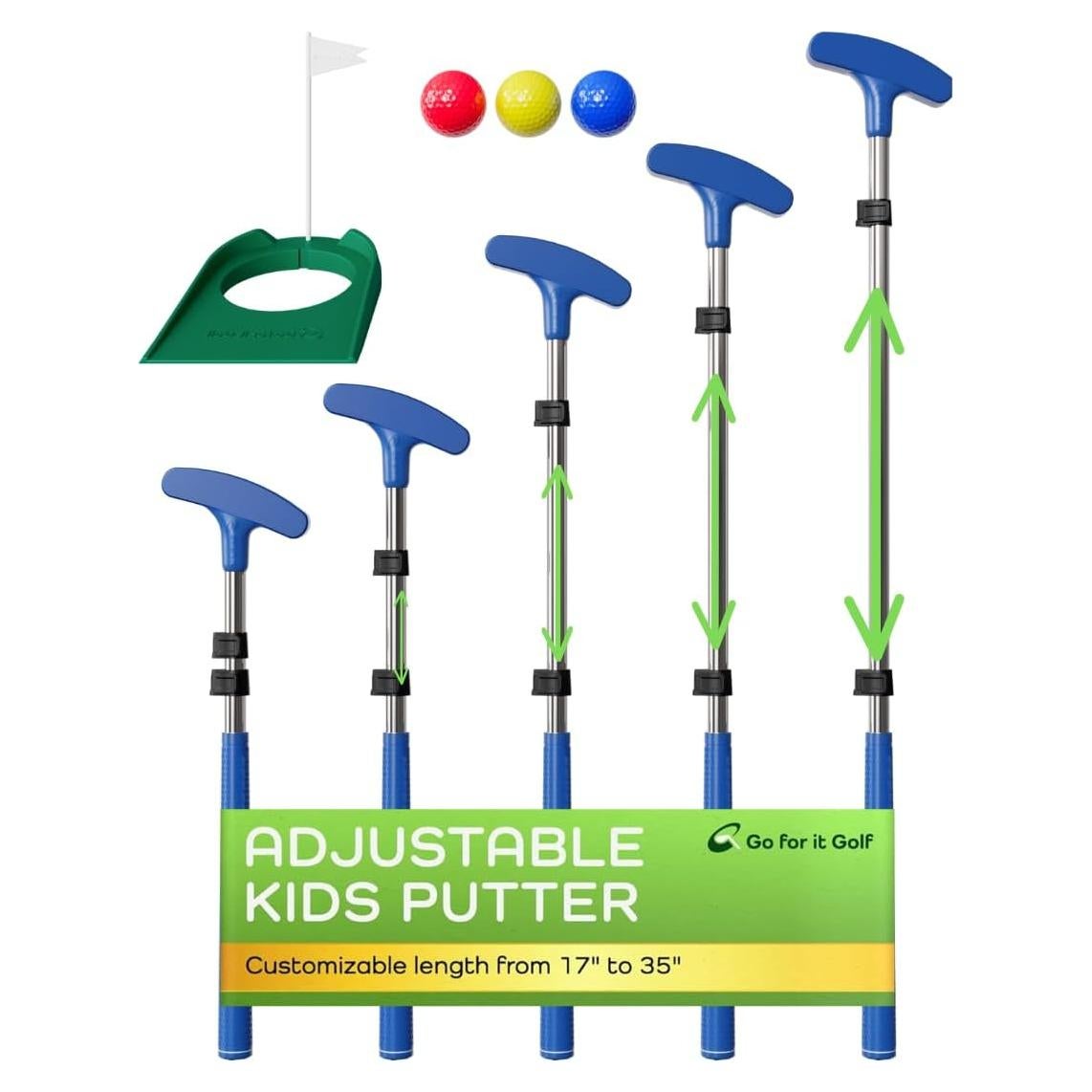 Putter Ajustable Go For It Golf NewBlue para Niños