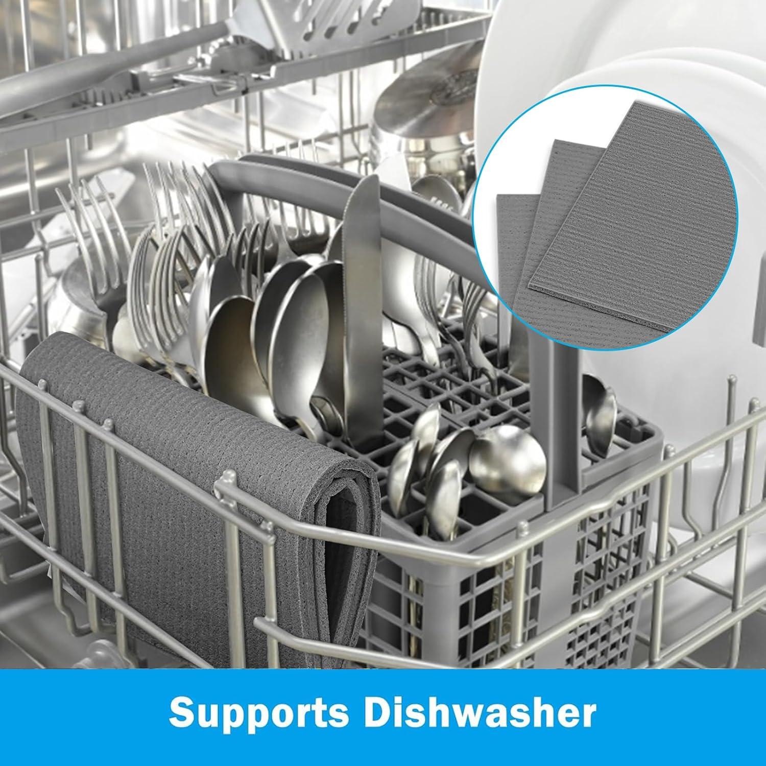 Paños de Cocina Reutilizables HOMEXCEL 10 Pack Gris Absorbentes