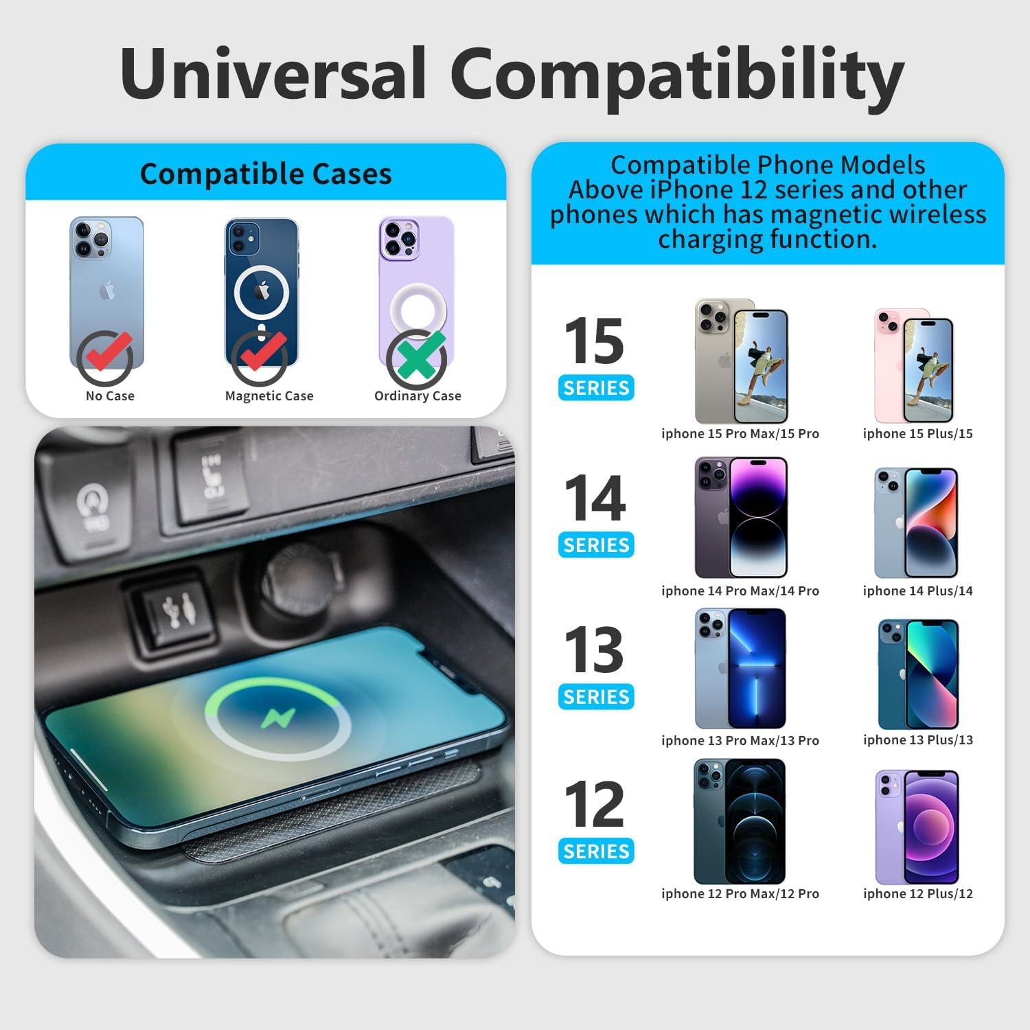 Cargador Inalámbrico para Auto Xipoo TWC-00 15W Compatible Toyota RAV4 2019-2025