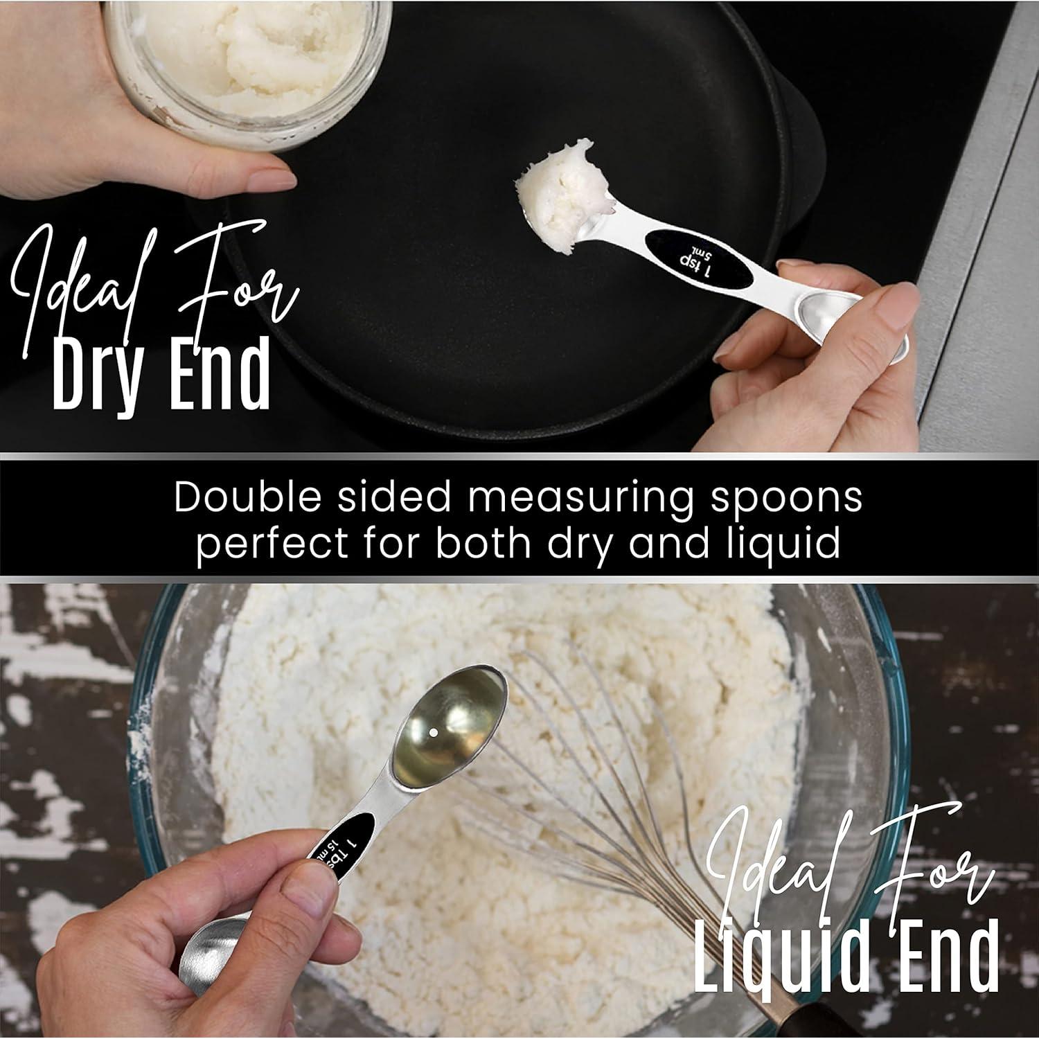 Juego de Cucharas Medidoras Apilables Nextop 9 Piezas Acero Inoxidable