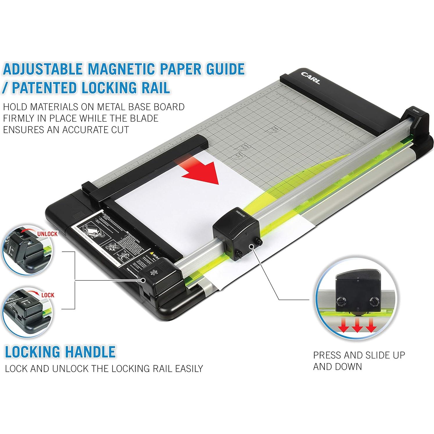 Cortadora de Papel Carl 12238 45.72 cm 36 Hojas Alta Resistencia