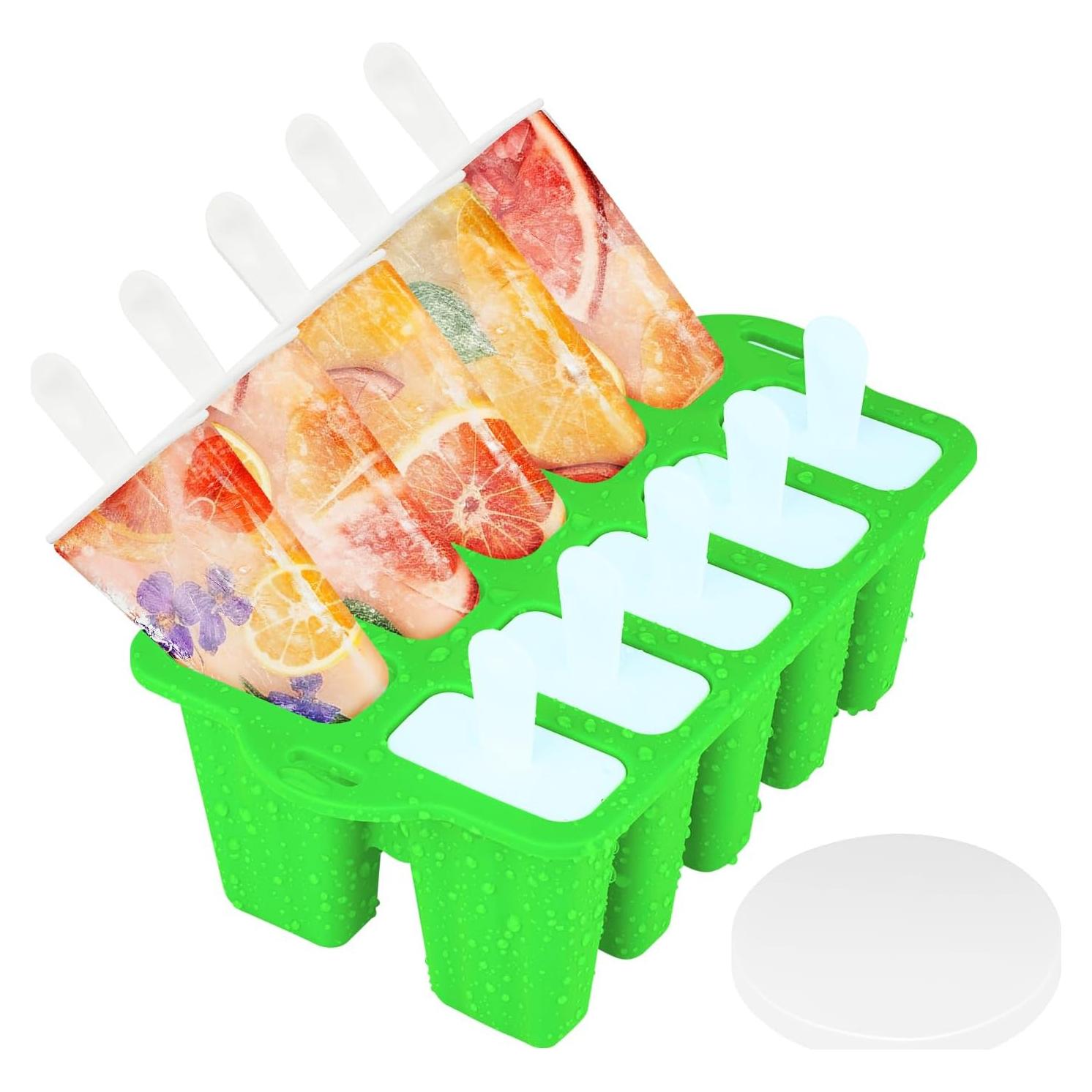 Moldes de Popsicles de Silicona Azonbey 10 Cavidades Verde