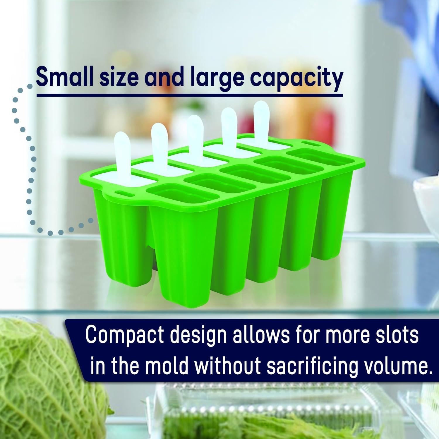 Moldes de Popsicles de Silicona Azonbey 10 Cavidades Verde