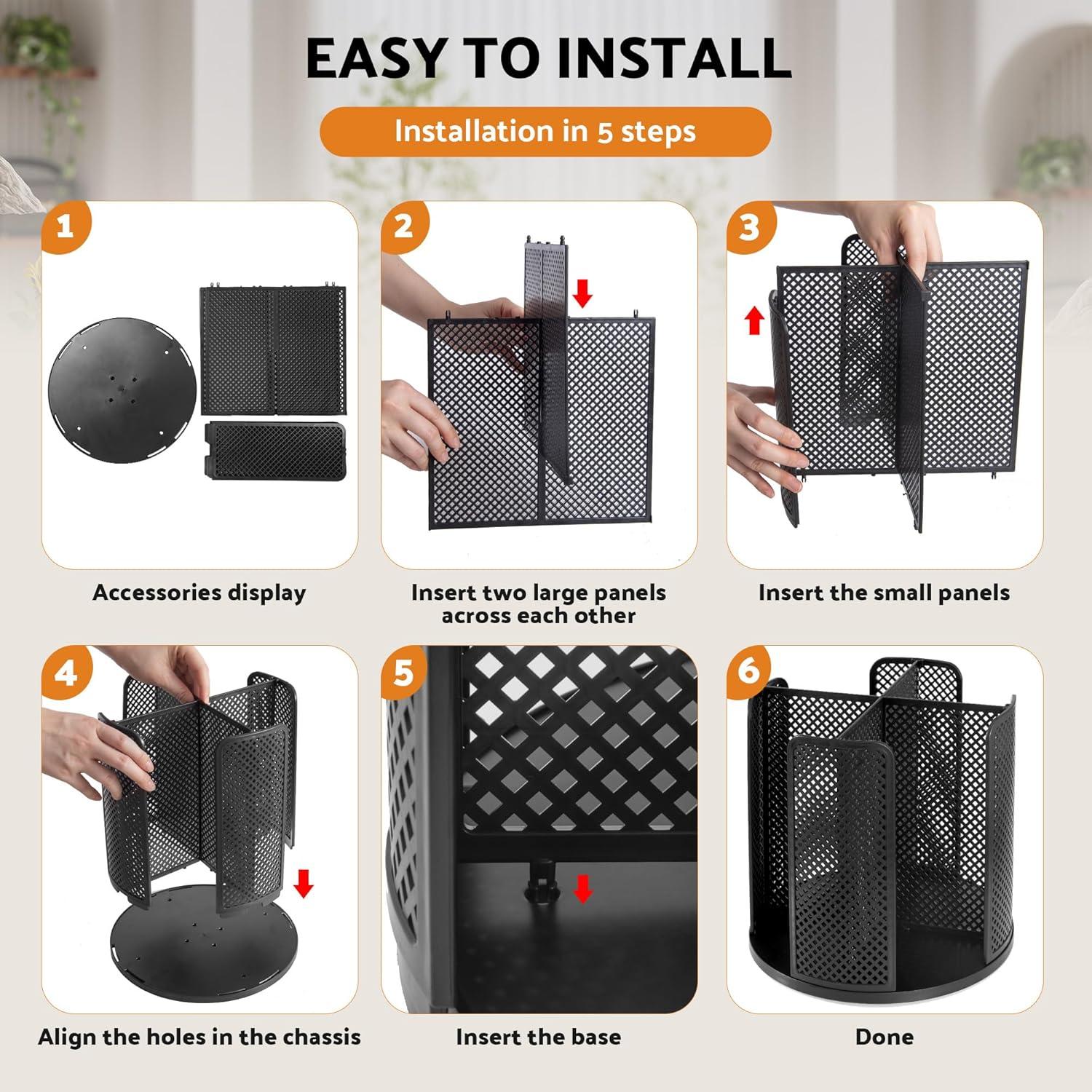 Dispensador de Tazas de Papel Wymulot Rotatorio 360° Negro