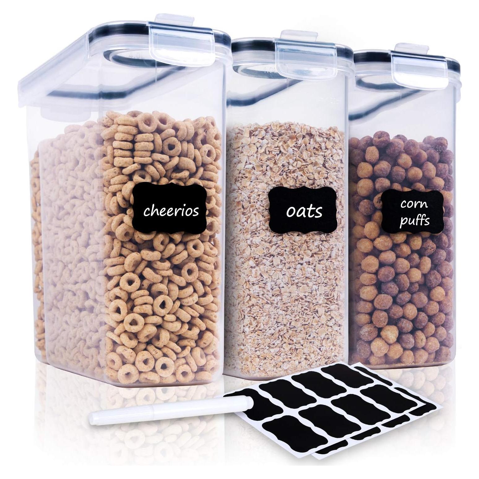 Juego de 3 Contenedores Herméticos FOOYOO para Cereal 3.8L