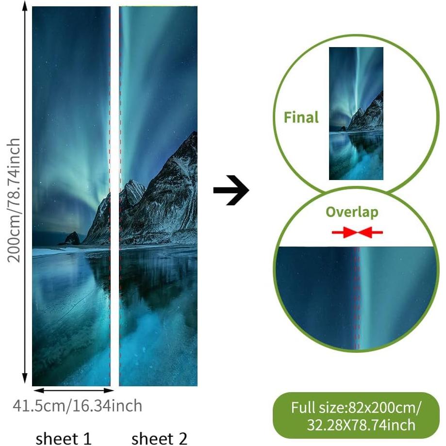 Pegatina Mural Autoadhesiva Alwayspon Aurora 82x200 cm Set 2 Piezas