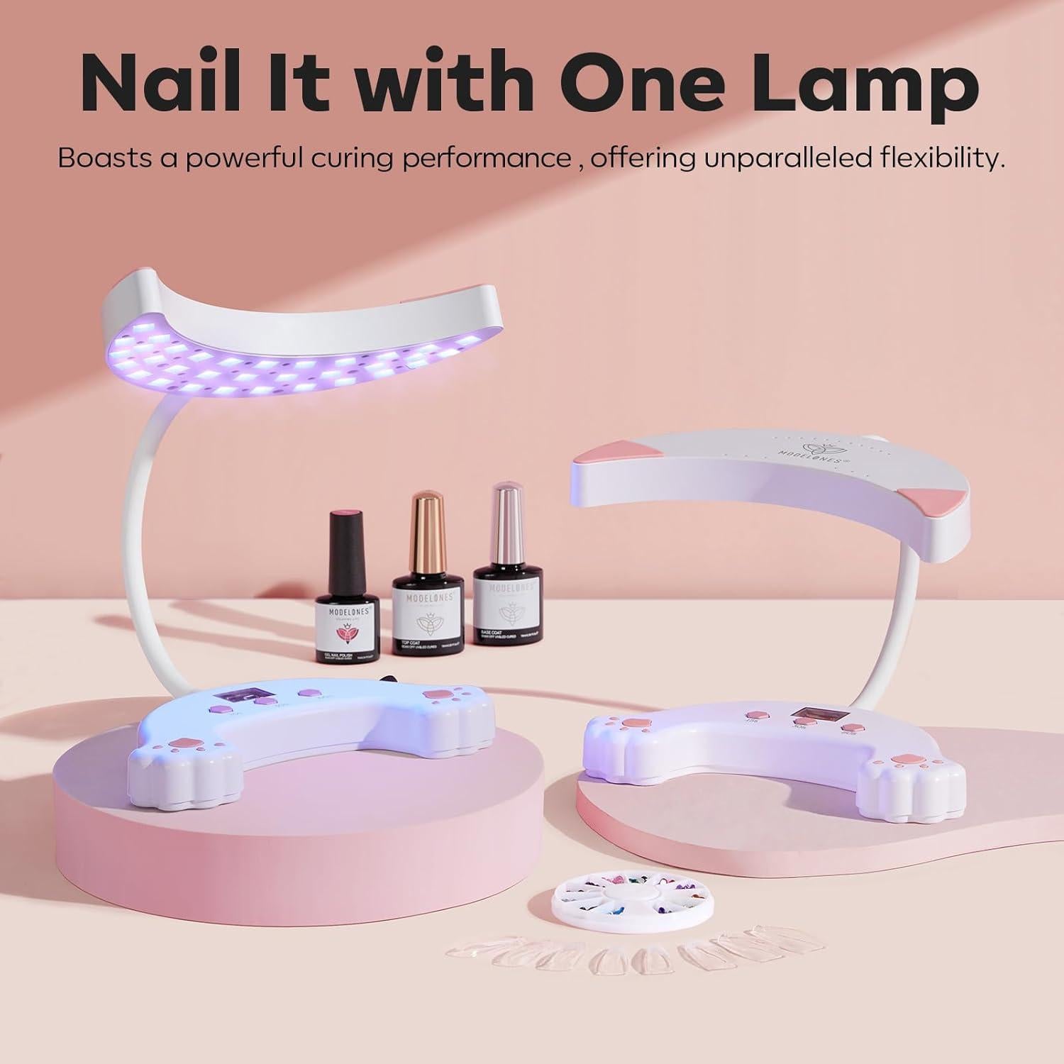 Lámpara de Uñas UV LED Modelones 48W Cuello de Ganso