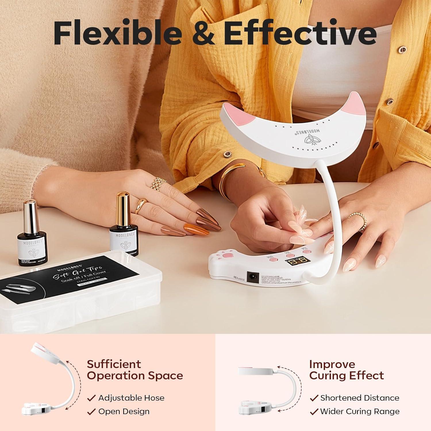 Lámpara de Uñas UV LED Modelones 48W Cuello de Ganso