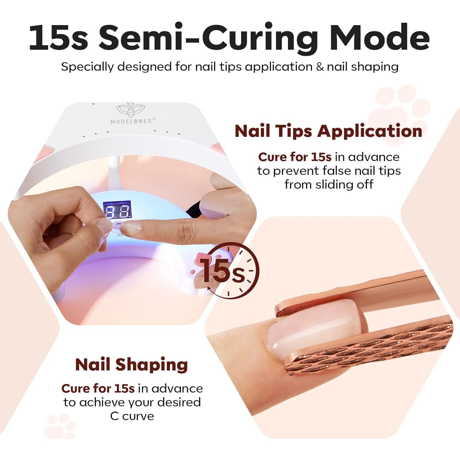 Lámpara de Uñas UV LED Modelones 48W Cuello de Ganso