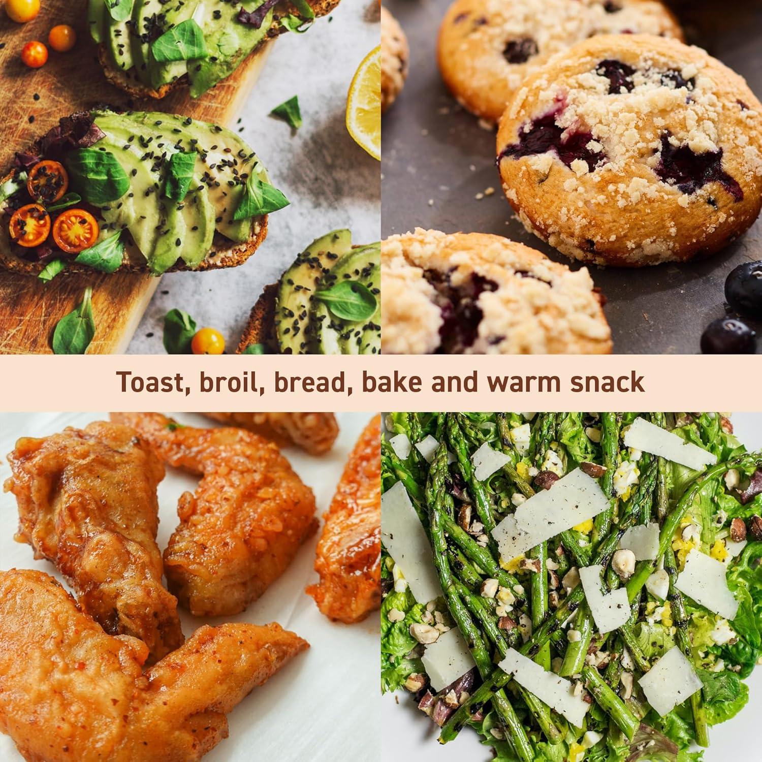 Horno Tostador Compacto Elite Gourmet ETO236 2 Rebanadas Negro