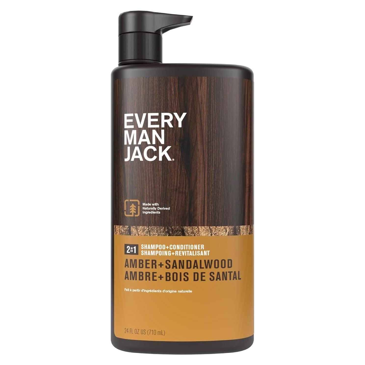 Champú y Acondicionador 2-en-1 Every Man Jack 680g - Ámbar y Sándalo