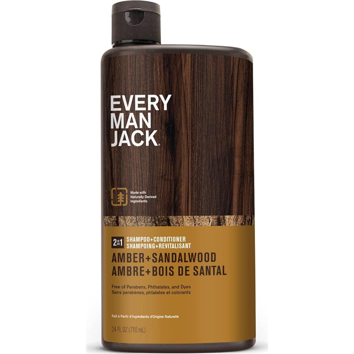 Champú y Acondicionador 2-en-1 Every Man Jack 680g - Ámbar y Sándalo