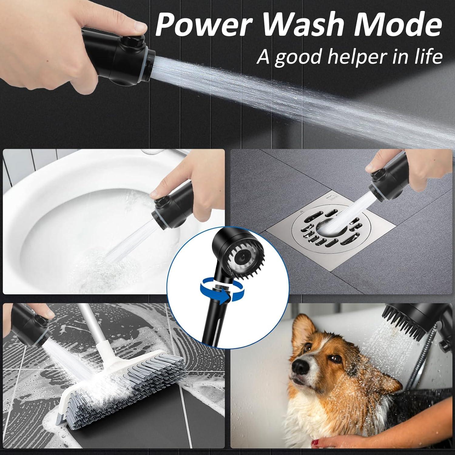 Cabezal de Ducha Luxsego Alta Presión 3 Modos Negro