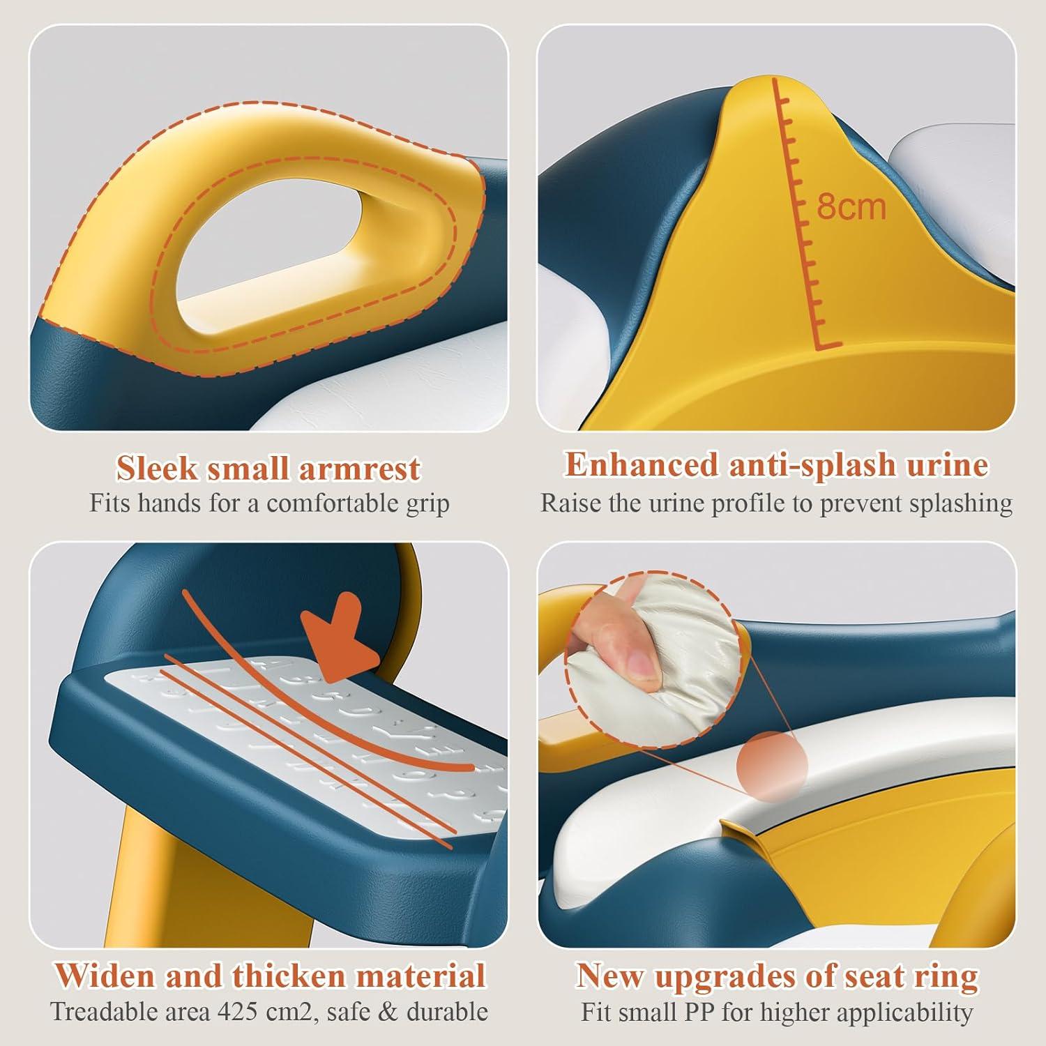 Asiento de Entrenamiento para Baño MTT-04 Azul 2-en-1