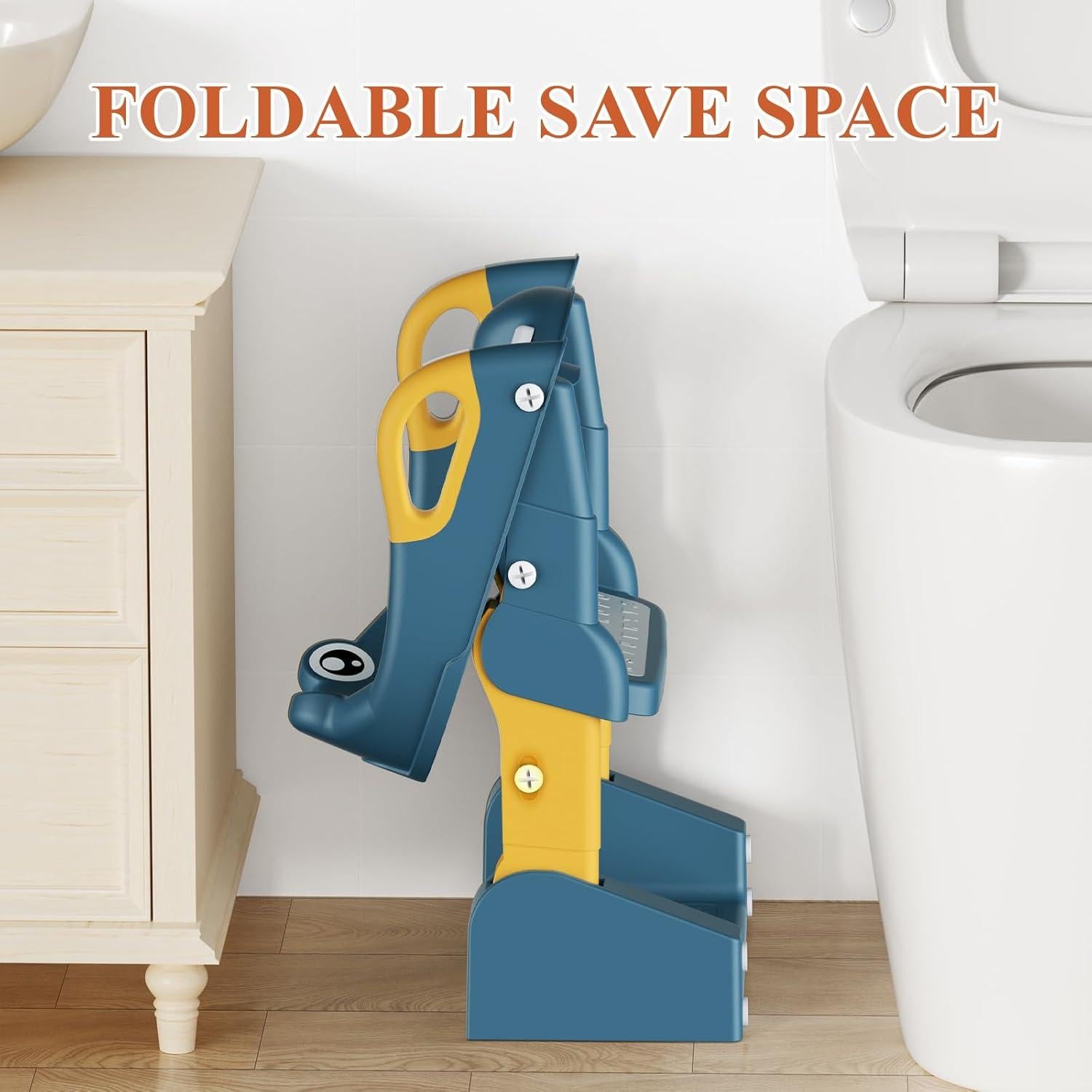 Asiento de Entrenamiento para Baño MTT-04 Azul 2-en-1