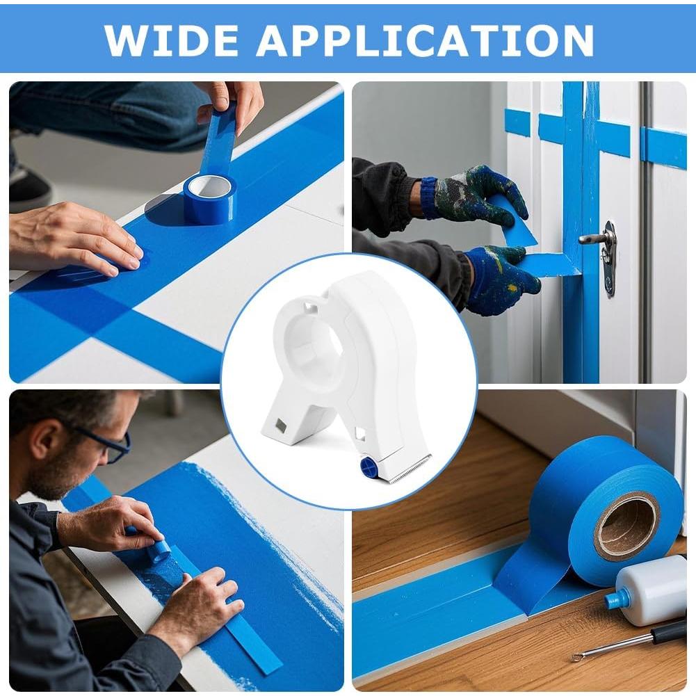 Dispensador de Cinta Enmascaradora QKDS Blanco 20m Portátil