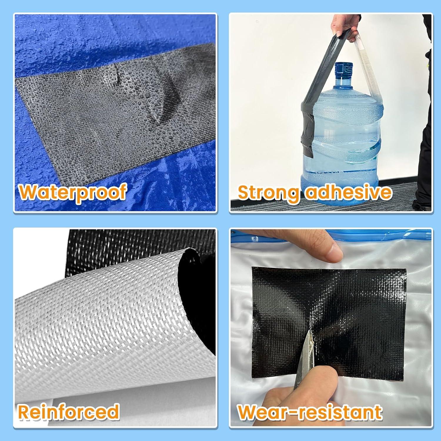 Cinta de Reparación Impermeable Tikfoam 7.62m x 7.62cm Negra