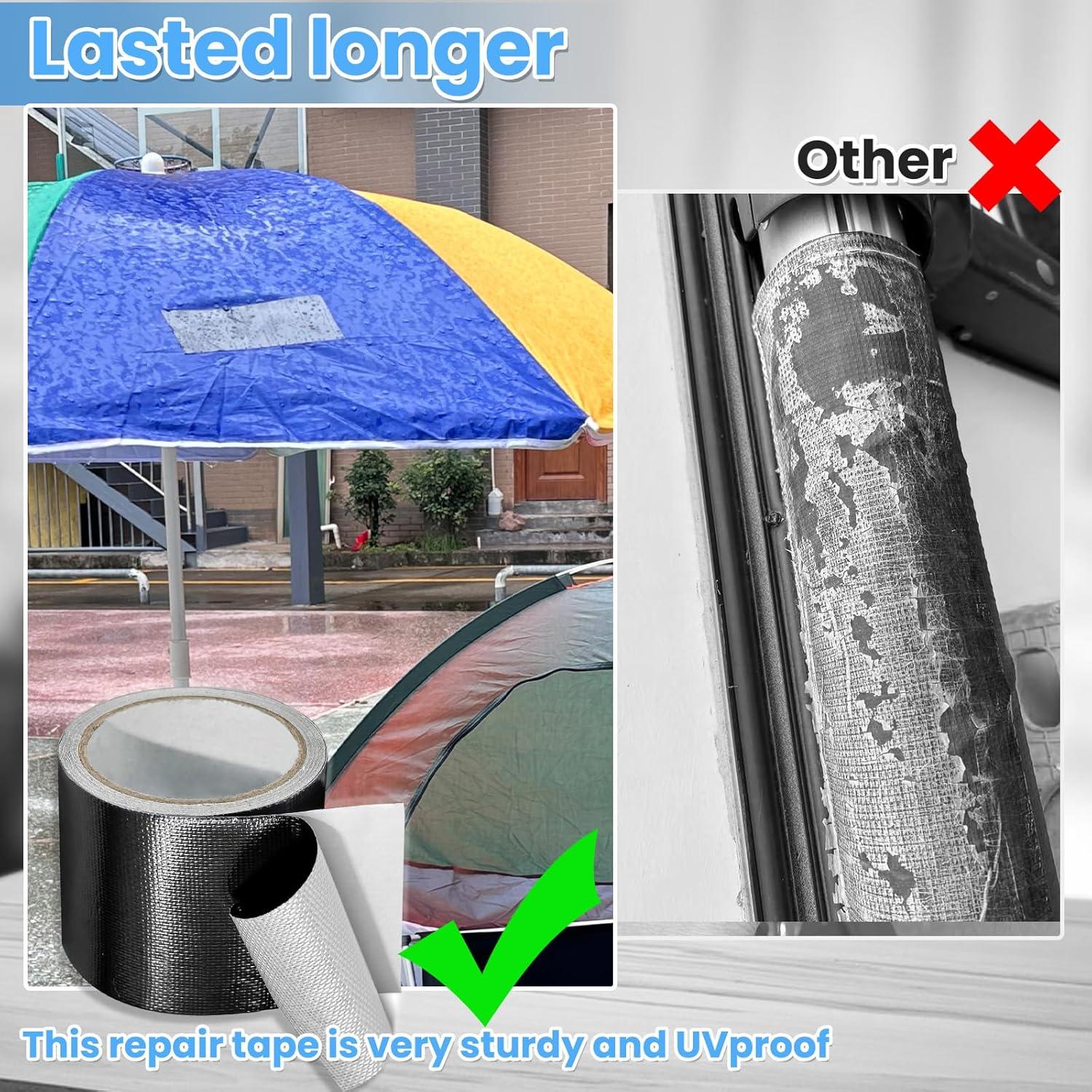 Cinta de Reparación Impermeable Tikfoam 7.62m x 7.62cm Negra