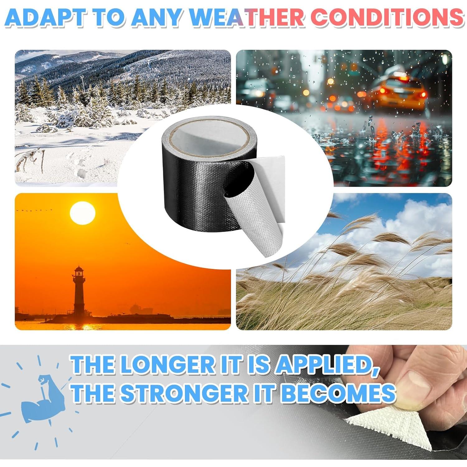 Cinta de Reparación Impermeable Tikfoam 7.62m x 7.62cm Negra