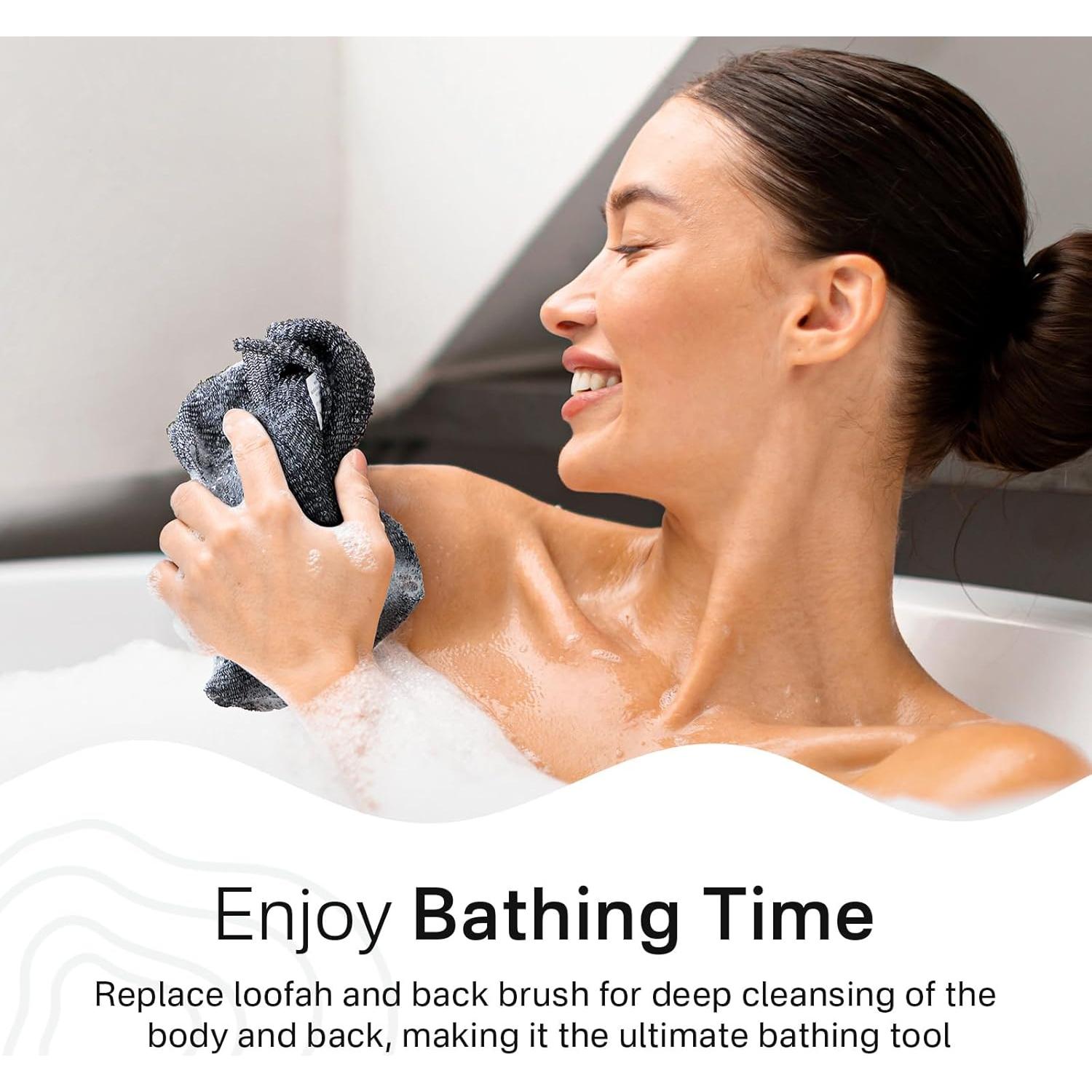 Esponja Exfoliante Corporal Yiclick Negra 101.6 cm Ducha