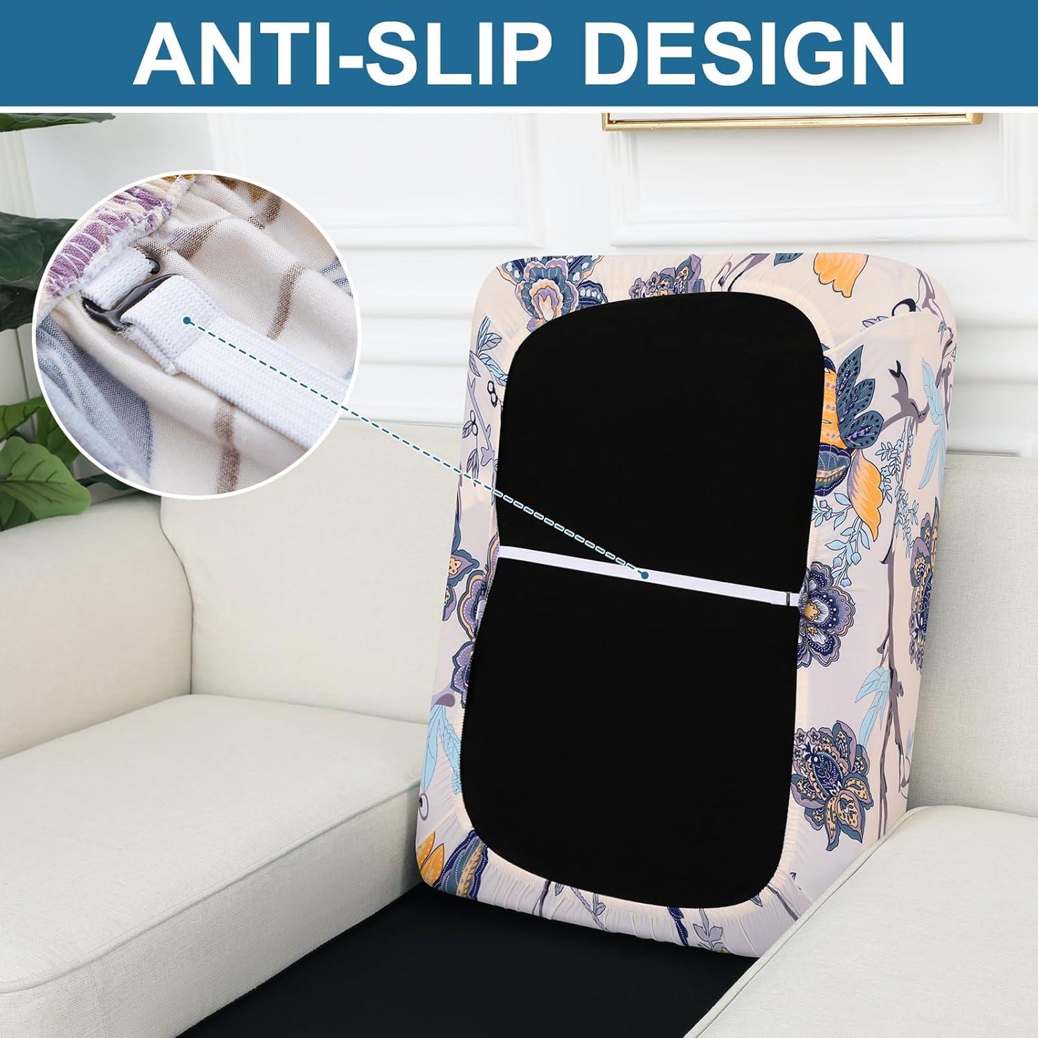 Fundas de Cojín Sofá Smiry Beige, Lavables y Antideslizantes