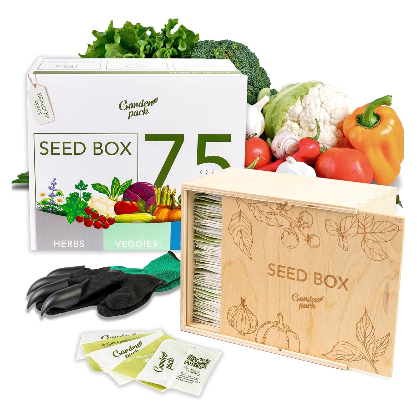 Kit de Jardinería Garden Pack - 75 Semillas de Flores y Verduras