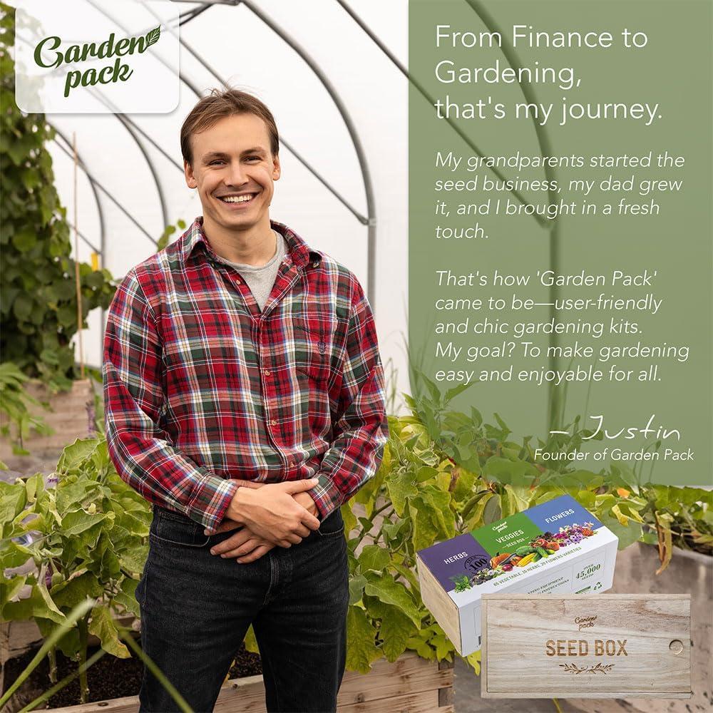 Kit de Jardinería Garden Pack - 75 Semillas de Flores y Verduras