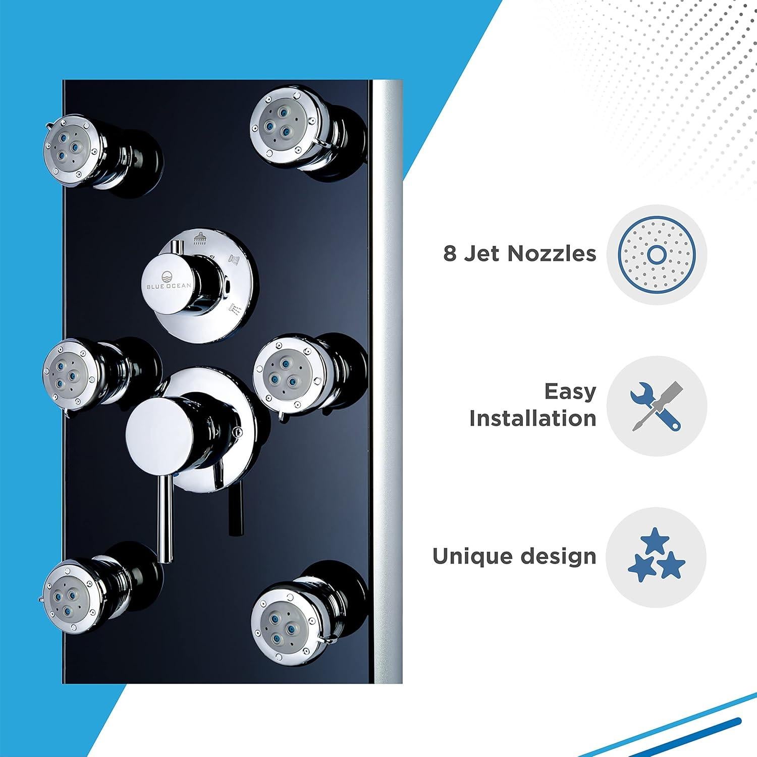 Sistema de Ducha Blue Ocean SPA392B con 8 Jets y Pantalla LED