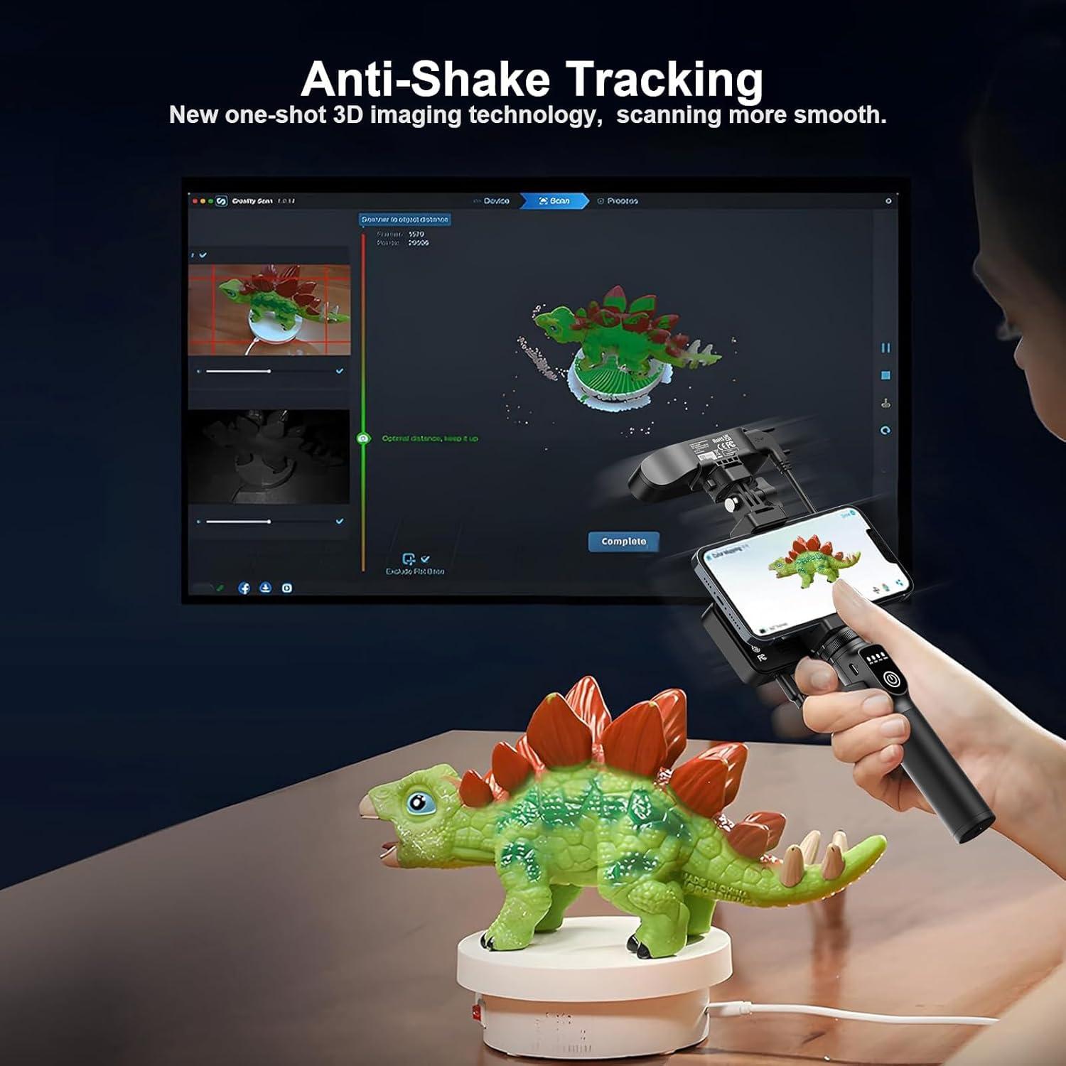 Creality CR-Scan Ferret Pro 3D Scanner for 3D Printing, Upgrade Wireless Handheld 3D Scanner with WiFi 6 Bridge, Anti-Shake Tracking, 30FPS Fast Full Color Scan, 0.1mm Accuracy for 3D Printer