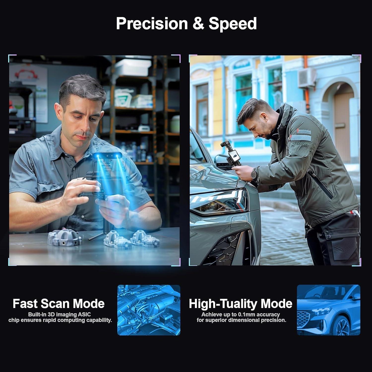 Creality CR-Scan Ferret Pro 3D Scanner for 3D Printing, Upgrade Wireless Handheld 3D Scanner with WiFi 6 Bridge, Anti-Shake Tracking, 30FPS Fast Full Color Scan, 0.1mm Accuracy for 3D Printer