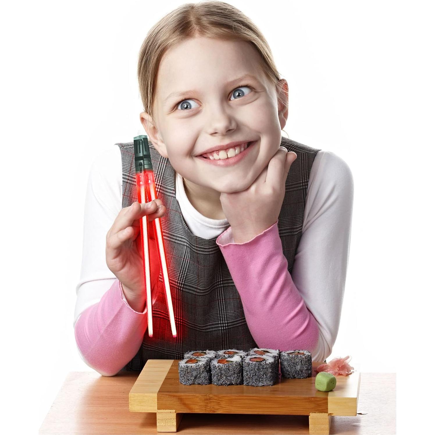 Palillos de Luz LED ChopSabers Rojo 1 Par Divertidos